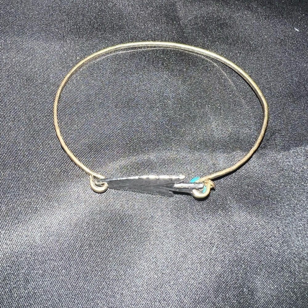 Silver Arrow Bangle Bracelet - Picture 3 of 5